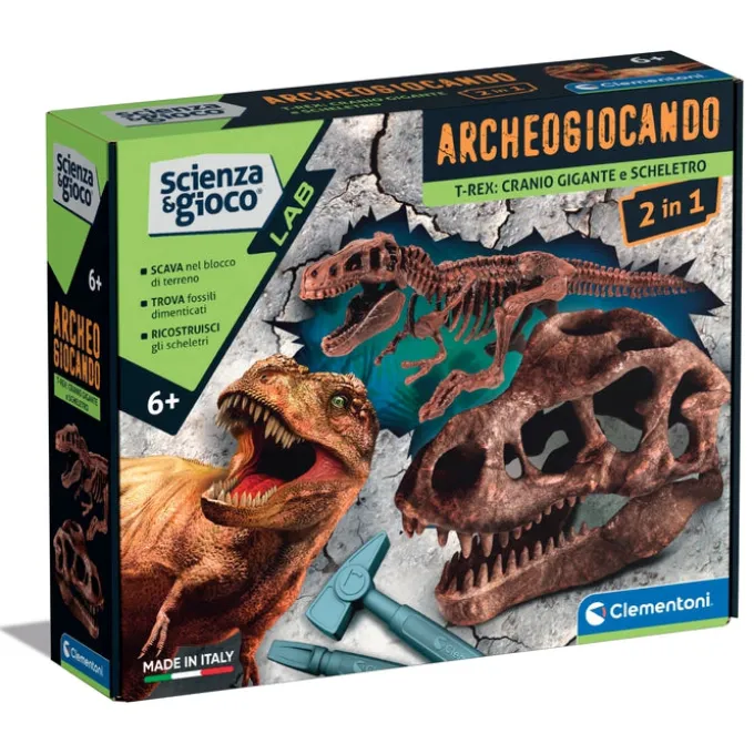 Dig Kit - Cranio gigante + Scheletro T-rex 2in1