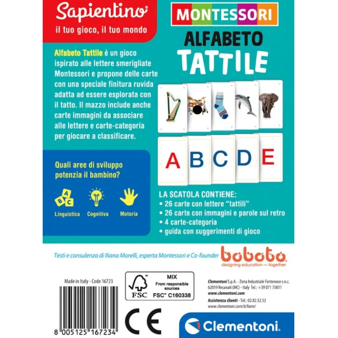 Montessori carte - Alfabeto tattile