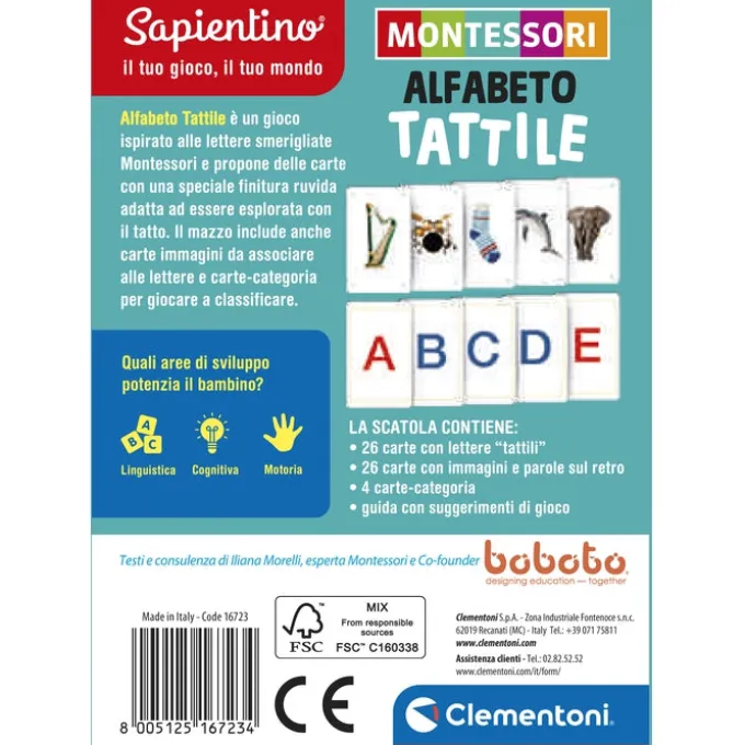 Montessori carte - Alfabeto tattile