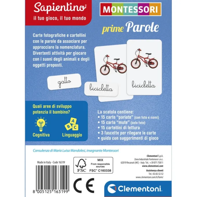 Montessori carte - Prime parole