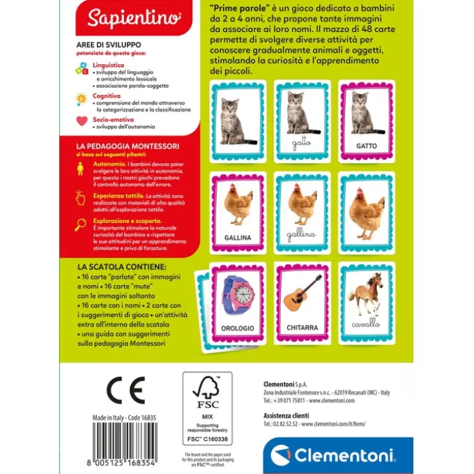 Montessori Flashcards - Prime Parole