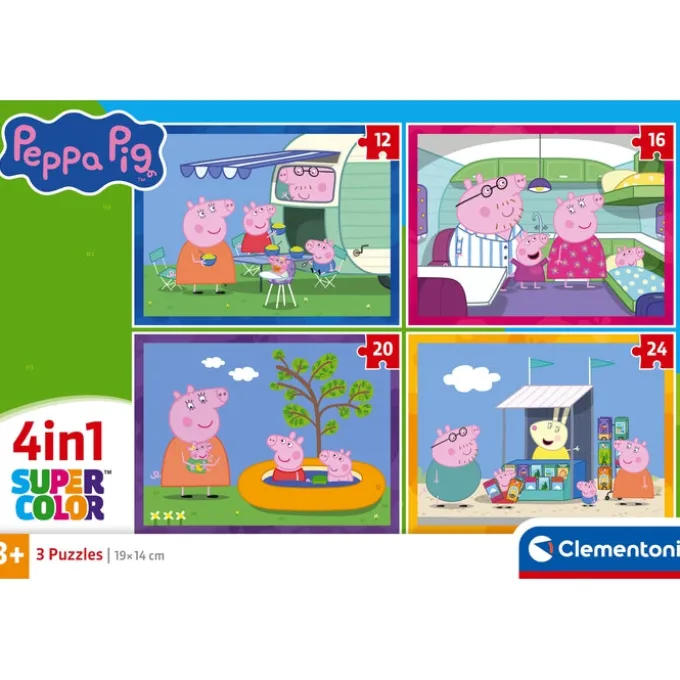PEPPA PIG - 1x12 + 1x16 + 1x20 + 1x24 pezzi
