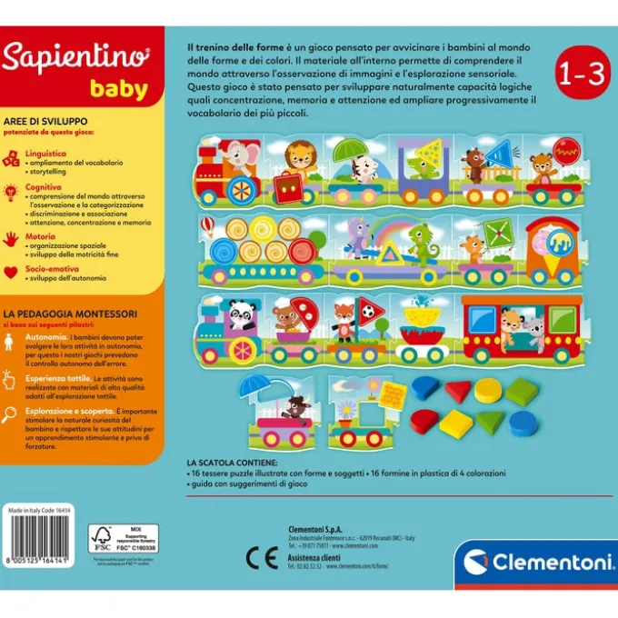 Sapientino Baby Montessori - Il trenino delle forme